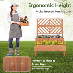 2 Tier Raised Garden Bed W/ Trellis - thumbnail 3