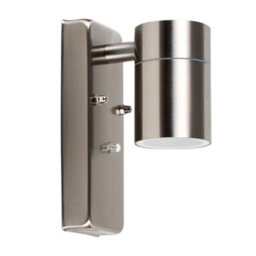 Valuelights Barrow Modern Ip44 Rated Stainless Steel Outdoor Garden Wall Spotlight