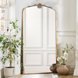 Dibor Vintage Ornate Wall Mounted Free Standing Mirror Home Decor Tall Wall Mirror H167Cm X W87Cm