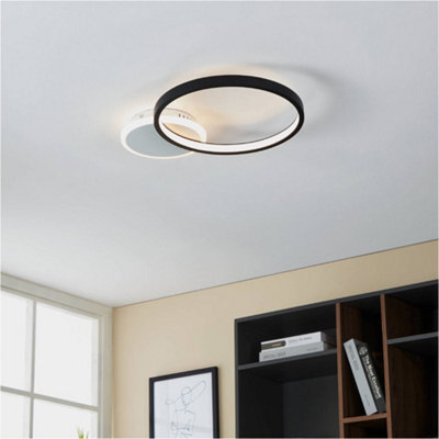 Loops Sleek Modern Black And White Led Ceiling Light For Stylish Indoor Spaces - image 1