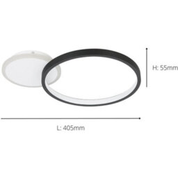 Loops Sleek Modern Black And White Led Ceiling Light For Stylish Indoor Spaces - thumbnail 4