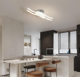 Led Ceiling Light Wave 24W 2000 Lumen Cool Light Modern Chandelier - thumbnail 5