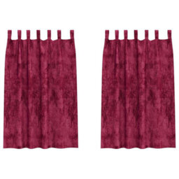 Berkfield Classic Curtain With Curtains 2 Pcs Wine Red 175 X 140 Cm Velvet
