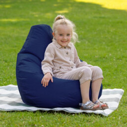 Icon Kids Dalton High Back Bean Bag Indoor Outdoor Navy - thumbnail 2