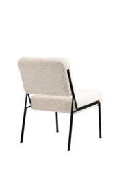 Nordlys White Bouclé Lounge Chair With Metal Legs Modern Design Style Living Room - thumbnail 8