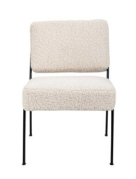 Nordlys White Bouclé Lounge Chair With Metal Legs Modern Design Style Living Room - thumbnail 5