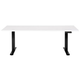 Beliani Electric Adjustable Standing Desk Destines White/ Black 180 Cm 80 Cm - thumbnail 4
