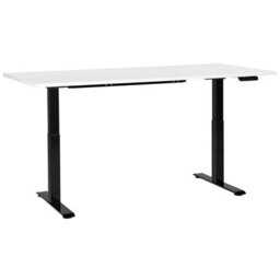 Beliani Electric Adjustable Standing Desk Destines White/ Black 180 Cm 80 Cm - thumbnail 1