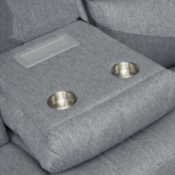 Furnishings For Less UK Linden Leather Aire Fabric Manual Reclining Sofa L Shape 5 Seater - thumbnail 3