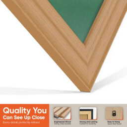 "16X16"" Country Pine Classic Vinyl Record Frame With Emerald Mount For 12 Inch Lp Disc - Ak Frames" - thumbnail 3