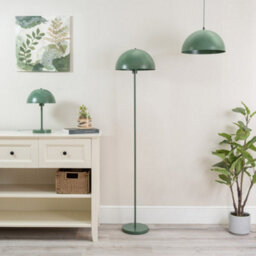 Valuelights Stassi Forest Green Single Stem Standing Floor Lamp With Dome Lampshade For Living Room Lounge Hallway Light - thumbnail 7