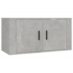 Berkfield Classic 2 Piece Tv Cabinet Set Concrete Grey Engineered Wood - thumbnail 4