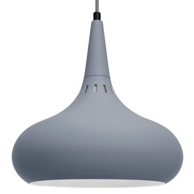 Long Life Lamps Company Dome Shade Ceiling Pendant Light Grey Modern Classic Lamp Shade M0134 - image 1