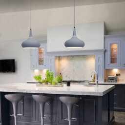 Long Life Lamps Company Dome Shade Ceiling Pendant Light Grey Modern Classic Lamp Shade M0134 - thumbnail 6