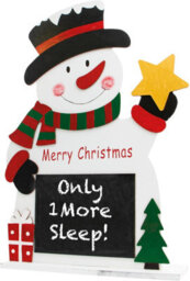 Netagon Home Festive Wooden Snowman Chalkboard Christmas Ornament
