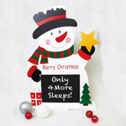 Netagon Home Festive Wooden Snowman Chalkboard Christmas Ornament - thumbnail 3
