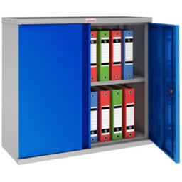 Phoenix Safe Company Phoenix Sc Series Sc1010Gbe 2 Door 1 Shelf Stationery Cupboard In Blue With Electronic Lock - thumbnail 2