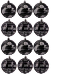 Christmas Tree World 8Cm Hand Painted Shatterproof Bauble Design 6 (12 Pack) - thumbnail 2