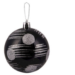 Christmas Tree World 8Cm Hand Painted Shatterproof Bauble Design 6 (12 Pack) - thumbnail 4