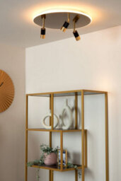 Lucide Jubel - Flush Ceiling Light - 48 Cm - Led Dim. - 2700K - Matt Gold / Brass - thumbnail 3