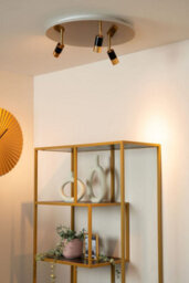 Lucide Jubel - Flush Ceiling Light - 48 Cm - Led Dim. - 2700K - Matt Gold / Brass - thumbnail 5