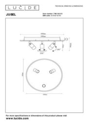 Lucide Jubel - Flush Ceiling Light - 48 Cm - Led Dim. - 2700K - Matt Gold / Brass - Special Offer - thumbnail 9