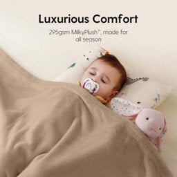Ameha Fleece Plain Blanket, Lightweight & Reversible Throw For Travel, Bed & Sofa Blanket, Camel King 200X240Cm - thumbnail 6