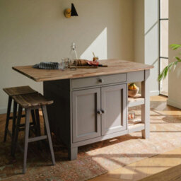 Statement Furniture Florence Dove Grey Bar Stool, H65Cm, Acacia Hardwood Rectangular Seat - thumbnail 5
