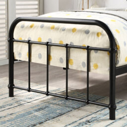 SlumberWorx Tewin Vintage Hospital Style Black Single Metal Bed Frame With Guest Trundle Bed - thumbnail 5