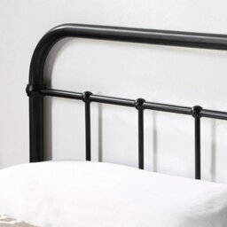 SlumberWorx Tewin Vintage Hospital Style Black Single Metal Bed Frame With Guest Trundle Bed - thumbnail 4