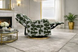 Comfy Living Meadow Electric Recline Chair Green/white - thumbnail 2
