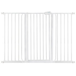 Safetots Extra Tall Metal Safety Gate Pressure Fit, 139.8Cm - 147.4Cm, White, 104Cm In Height, Extra Tall Baby Gate - thumbnail 1