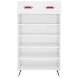 Berkfield Shoe Cabinet High Gloss White 60X35X105 Cm Engineered Wood - thumbnail 6