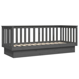 Berkfield Day Bed Grey 75X190 Cm Solid Wood Pine - thumbnail 7