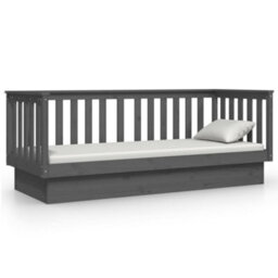 Berkfield Day Bed Grey 75X190 Cm Solid Wood Pine - thumbnail 5