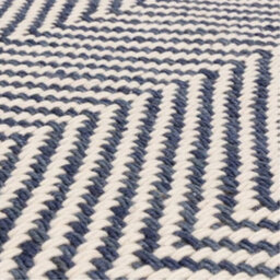 Handmade Kilim Modern Navy Geometric Cotton Jute Rug For Living Room And Bedroom-160Cm X 230Cm - thumbnail 2