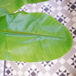 Leaf Artificial Banana Tree Tropical Plant Huge 6Ft Silver Metal Planter - thumbnail 4