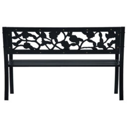Walplus Garden Bench 125 Cm Black Steel - thumbnail 4