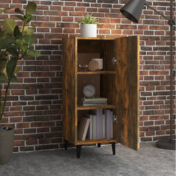 Berkfield Sideboard Smoked Oak 34.5X34X90 Cm Engineered Wood - thumbnail 3