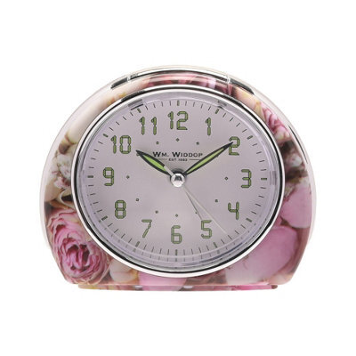 WILLIAM WIDDOP Wm.widdop Quartz Alarm Clock - Pink Rose Design L/s/c - image 1