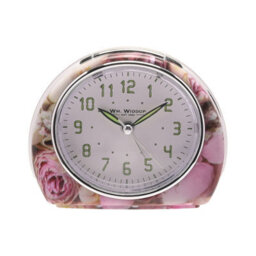 WILLIAM WIDDOP Wm.widdop Quartz Alarm Clock - Pink Rose Design L/s/c - thumbnail 1