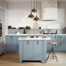 Vintage 3 Way Ceiling Pendant Light  Brushed Brass Dome Lampshade For Kitchen Island - thumbnail 4