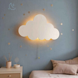 Floating Cloud Wall Light , Warm White Battery Night Lamp - thumbnail 5