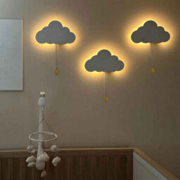 Floating Cloud Wall Light , Warm White Battery Night Lamp - thumbnail 6