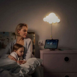 Floating Cloud Wall Light , Warm White Battery Night Lamp - thumbnail 3