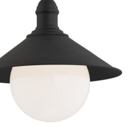 Luminosa Lighting Luminosa Erba Bis Outdoor Dome Wall Lamp Black Structure Ip44 - thumbnail 2