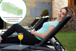 Netagon Home Garden Outdoor Water Resistant Green Lounger Lounge Chair Cover Protector - thumbnail 1
