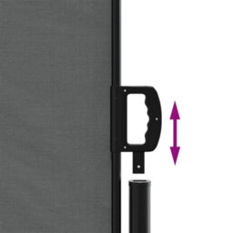 Walplus Retractable Side Awning Garden Sun Shade Canopy Gazebo For Back Door, Porch, Patio Anthracite 180X600 Cm - thumbnail 6
