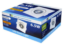 Long Life Lamps Company 6.5W Adjustable Square Led Recessed Ceiling Downlight 6000K Cls8 - thumbnail 9