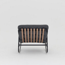 Home Detail Marbella Black Rocking Chair, Dark Grey Cushions - thumbnail 6